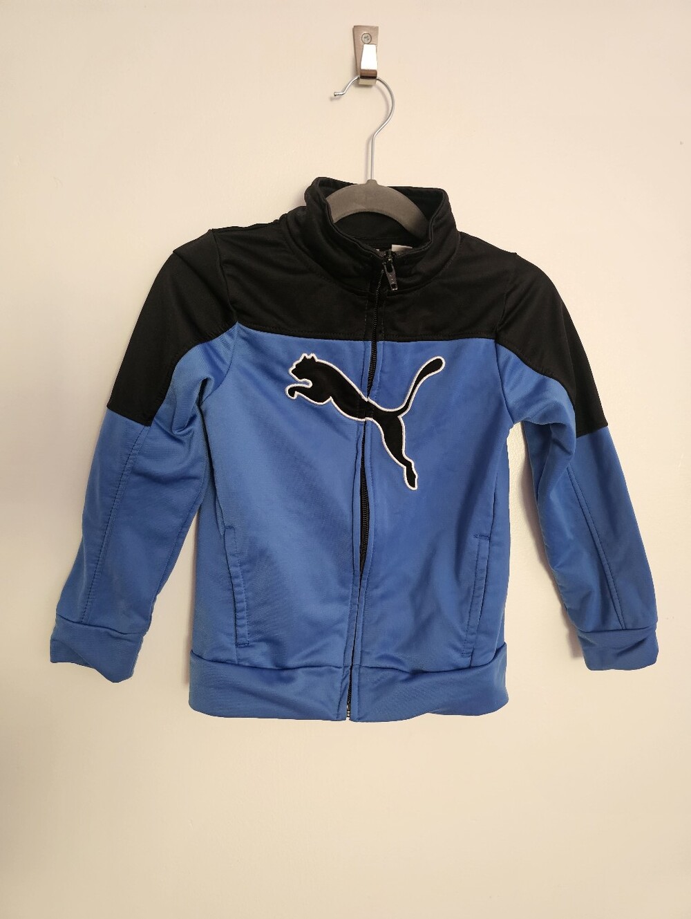🧸2/20$ Puma Blue Tracksuit Zip-up Jacket Boy Size 5T Sports